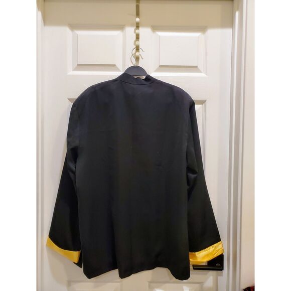 Black & Gold Embroidered Jacket with Yellow Roses - Picture 2 of 6